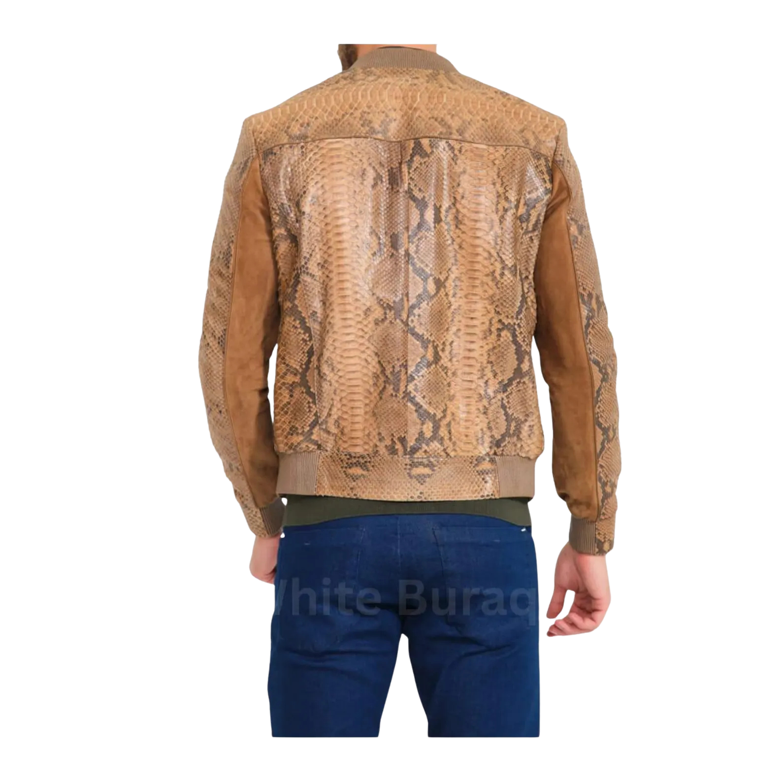 Brown snake skin patterned jacket 