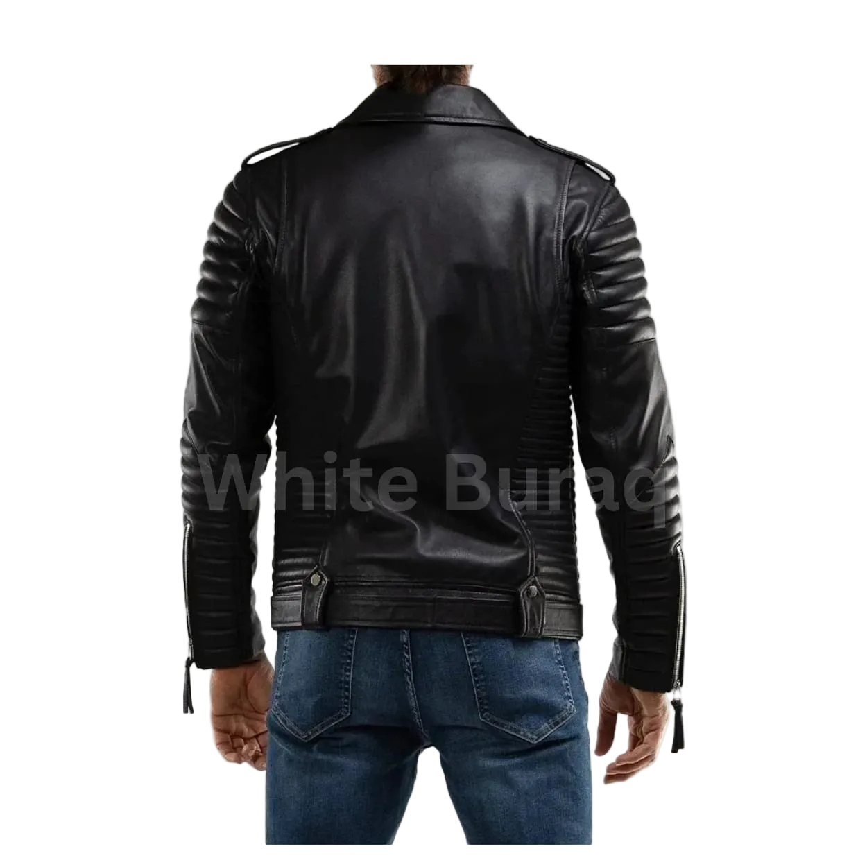 Black leather jacket 