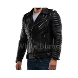 Black leather jacket 