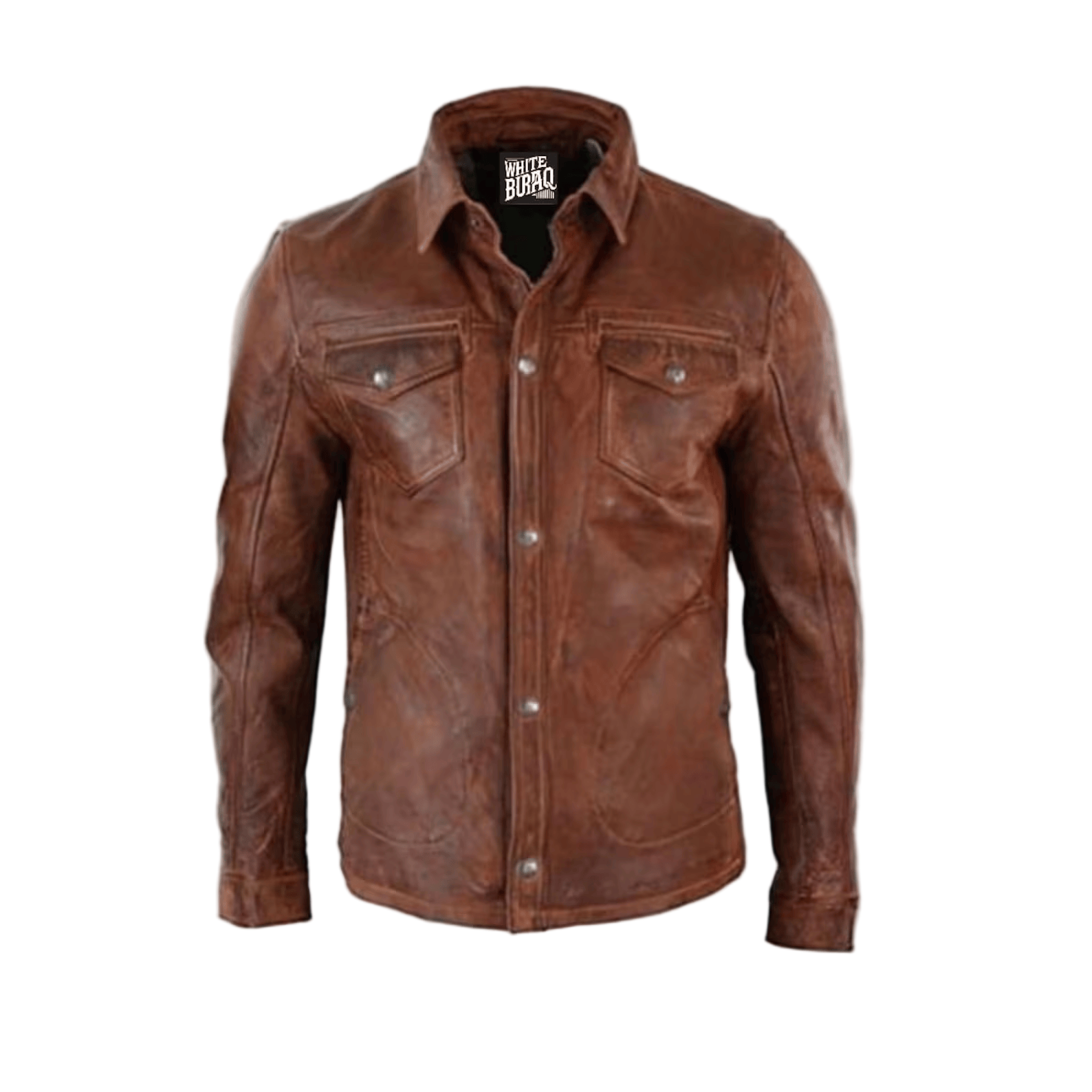 Brown leather jacket 