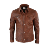 Brown leather jacket 
