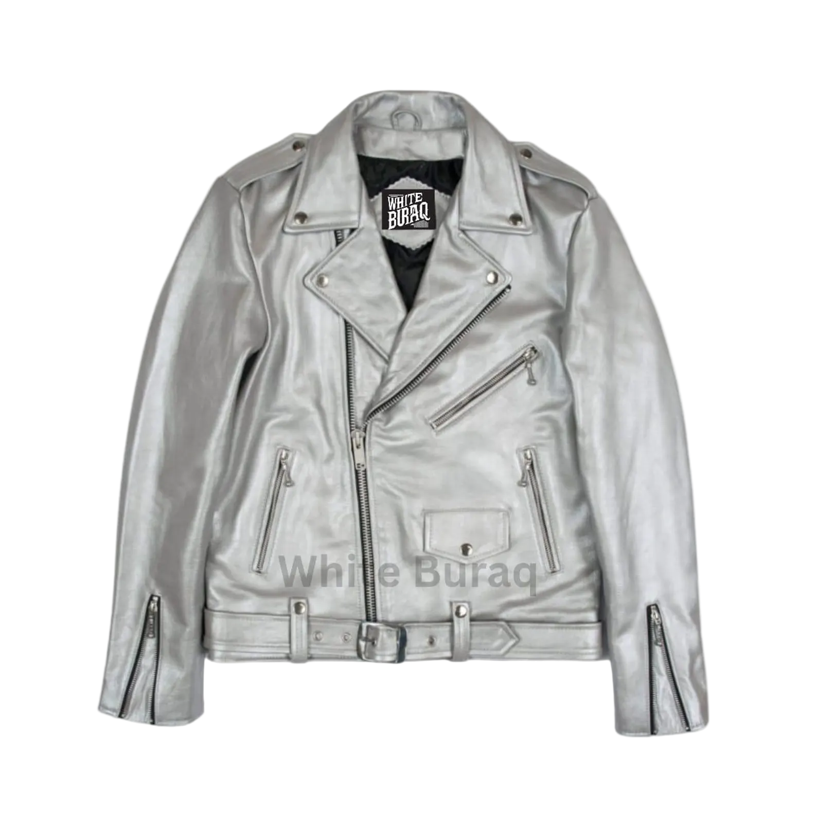 Silver leather jacket