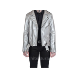 Silver leather jacket 