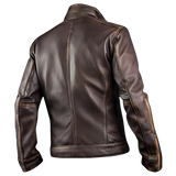 Brown leather jacket 