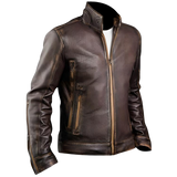 Brown leather jacket 