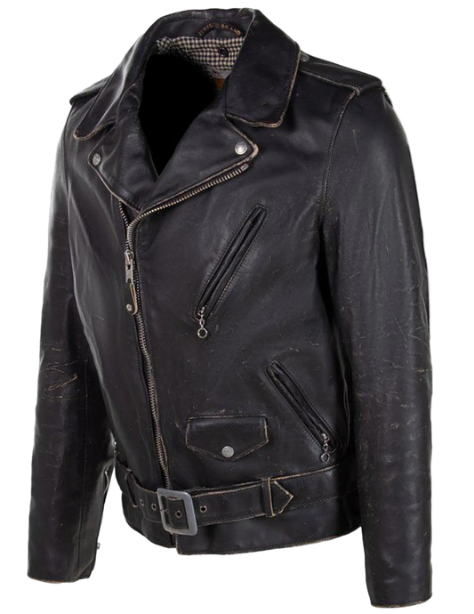 Black leather jacket 