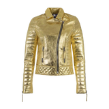 Gold Biker Jacket