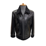 Black leather jacket on a mannequin 