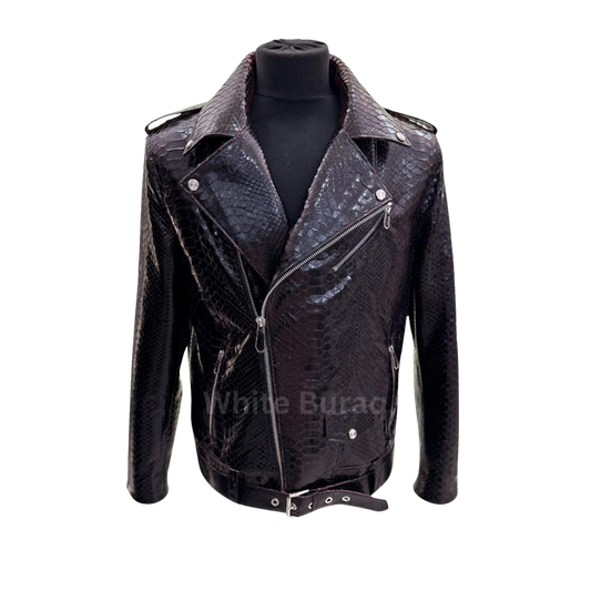 Black leather jacket on a mannequin 