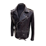 Black leather jacket on a mannequin 