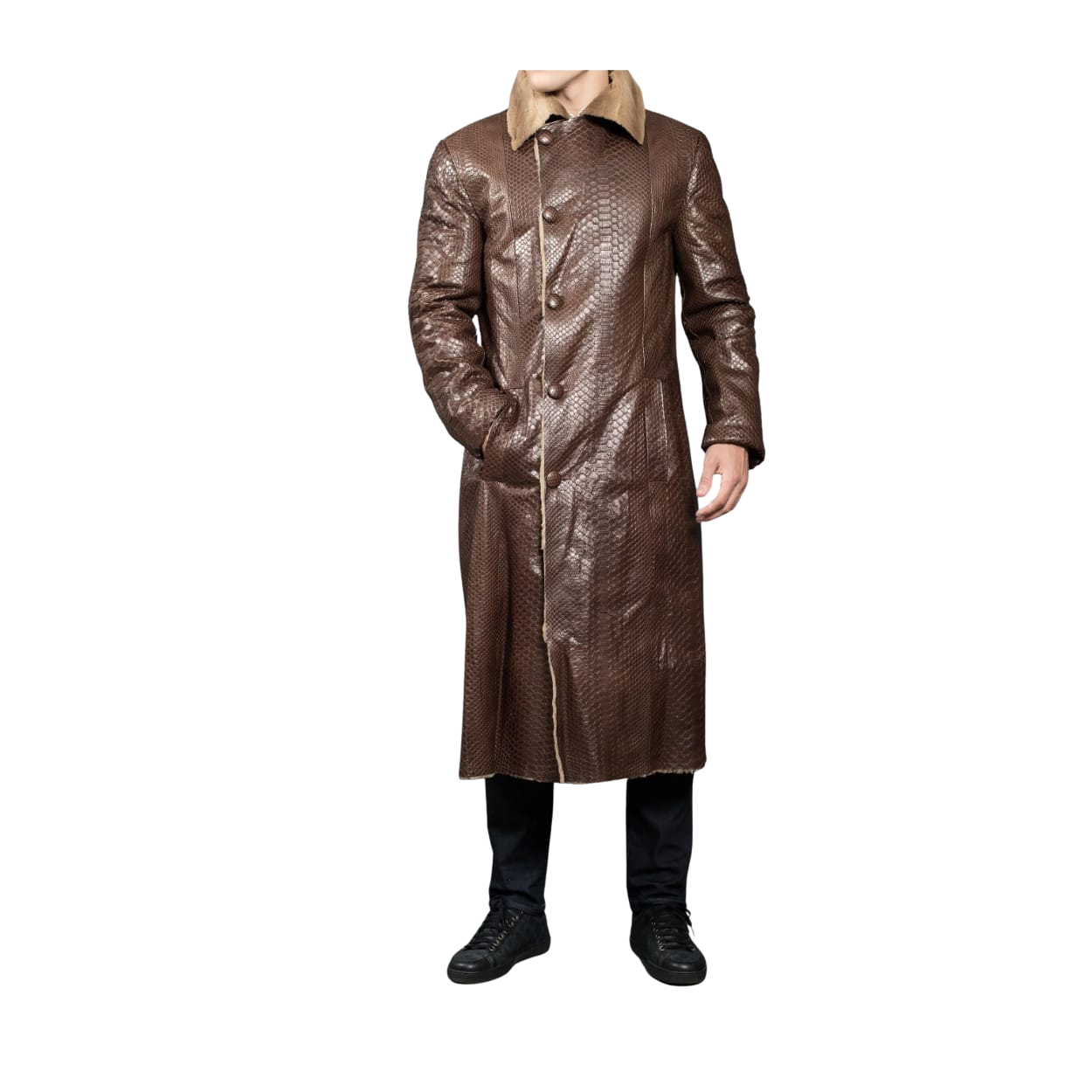 Leather Men Coat