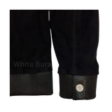 Black pants with ribbed cuffs