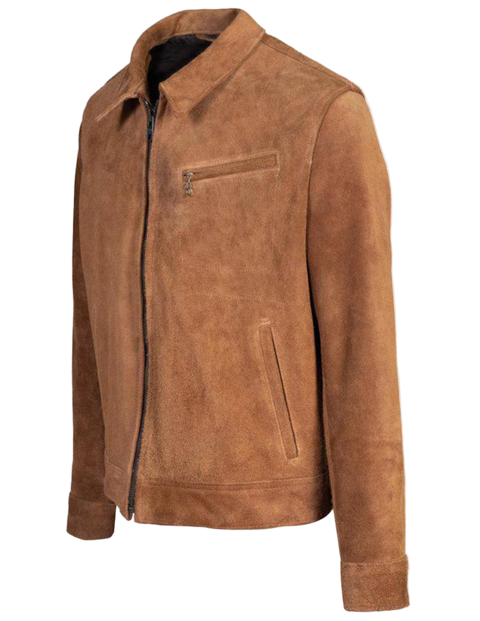 Brown leather jacket 