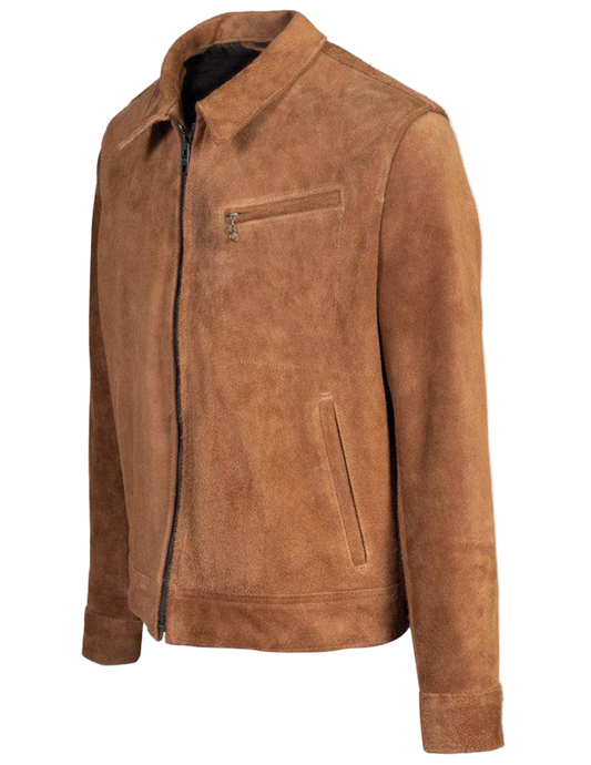 Brown leather jacket 
