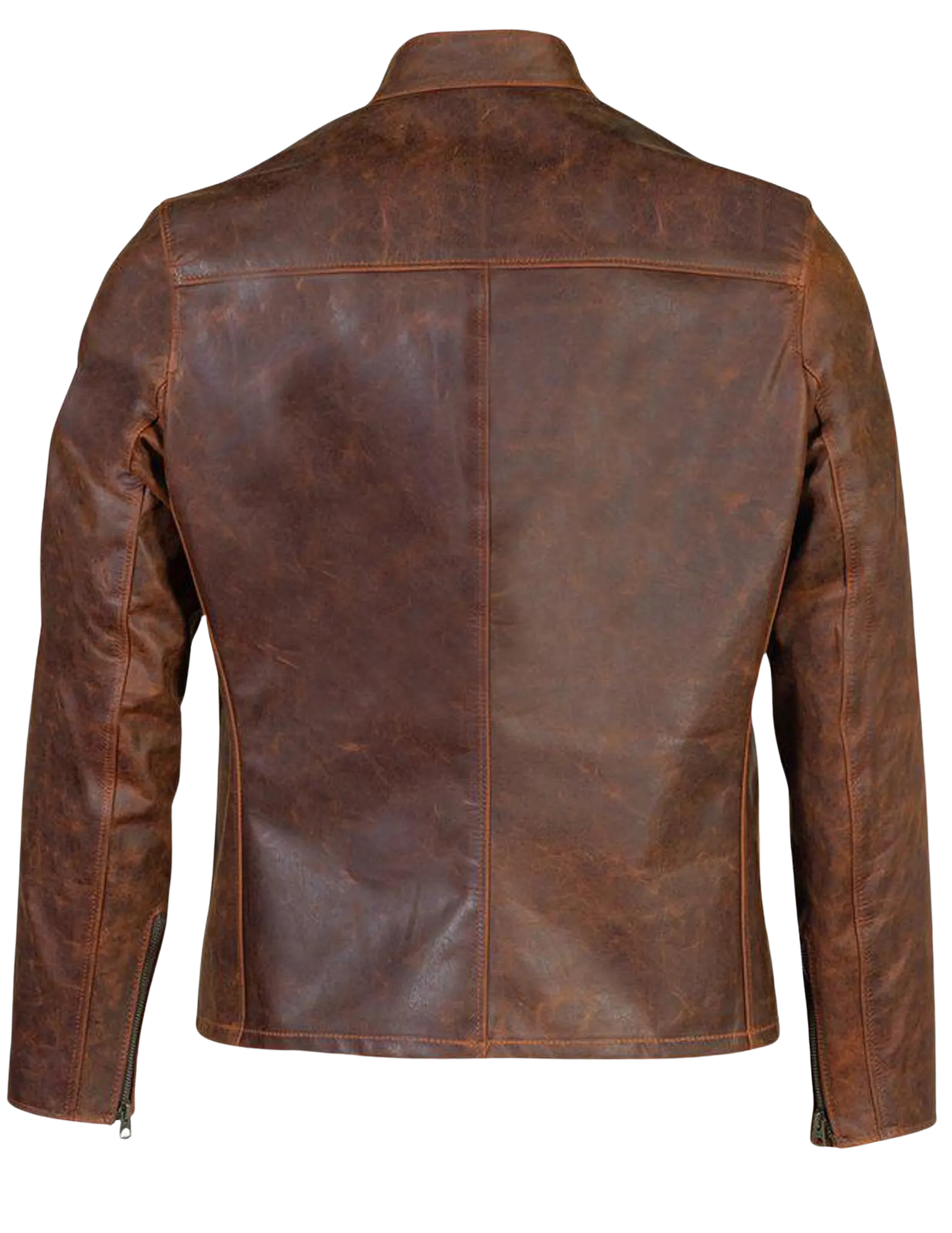 Brown leather jacket 