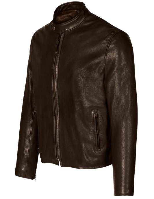 Brown leather jacket 