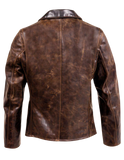 Brown leather jacket 