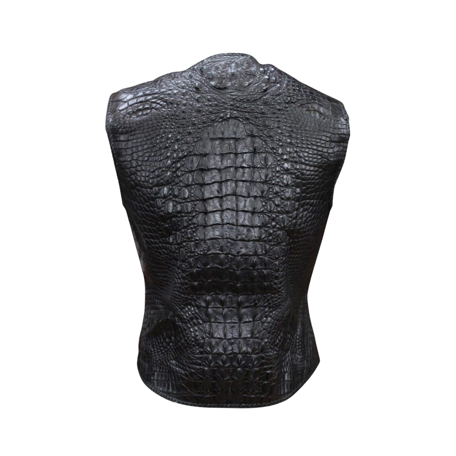 Black crocodile skin vest 