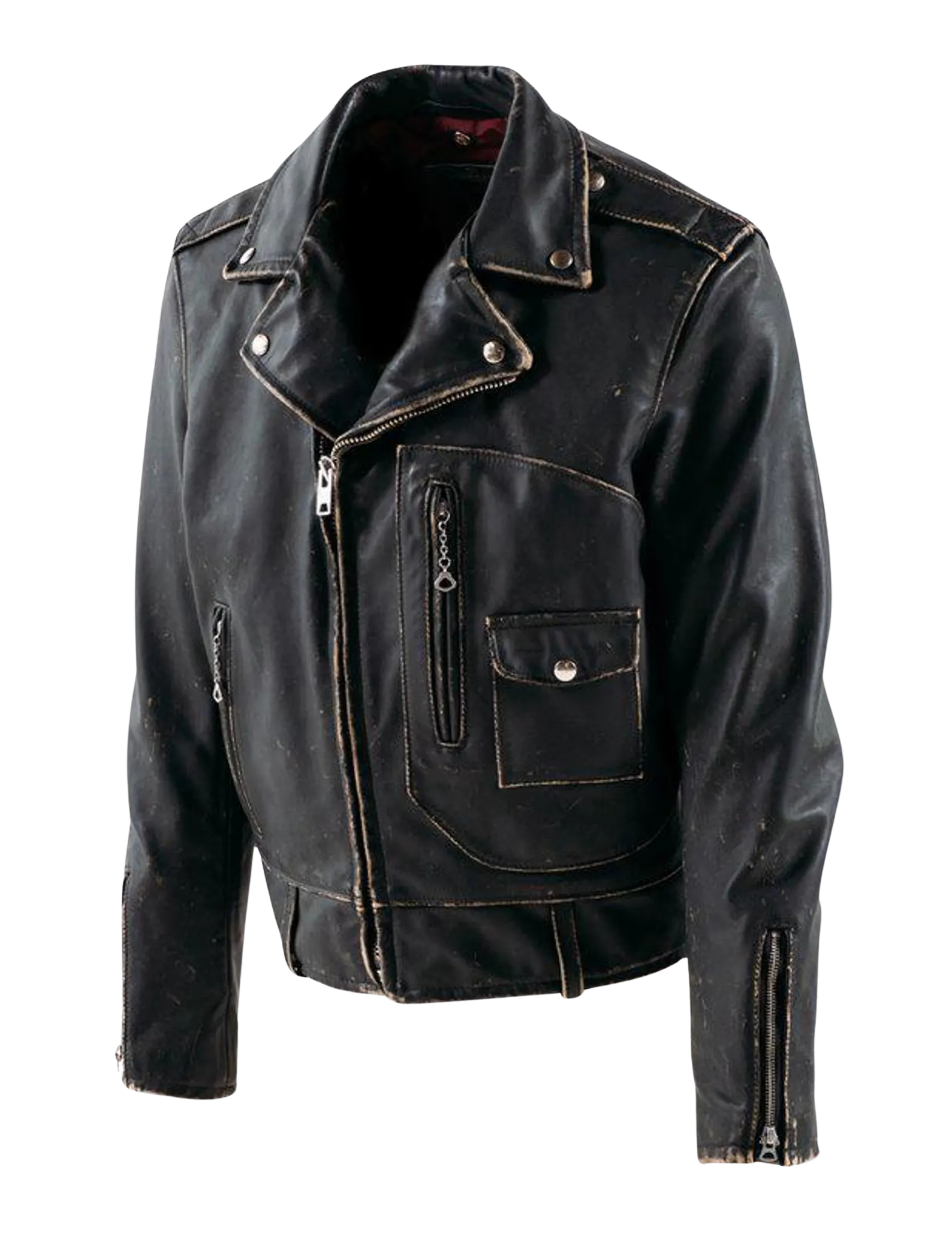 Black leather jacket 