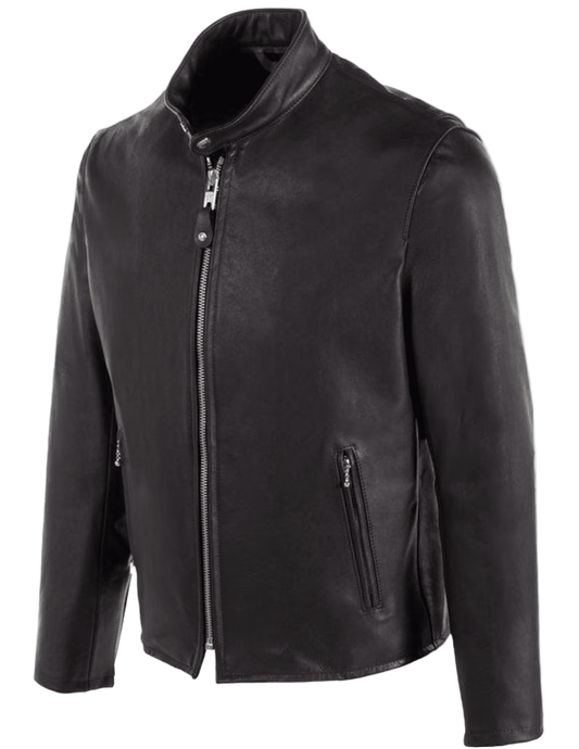 Black leather jacket 