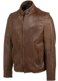 Brown leather jacket