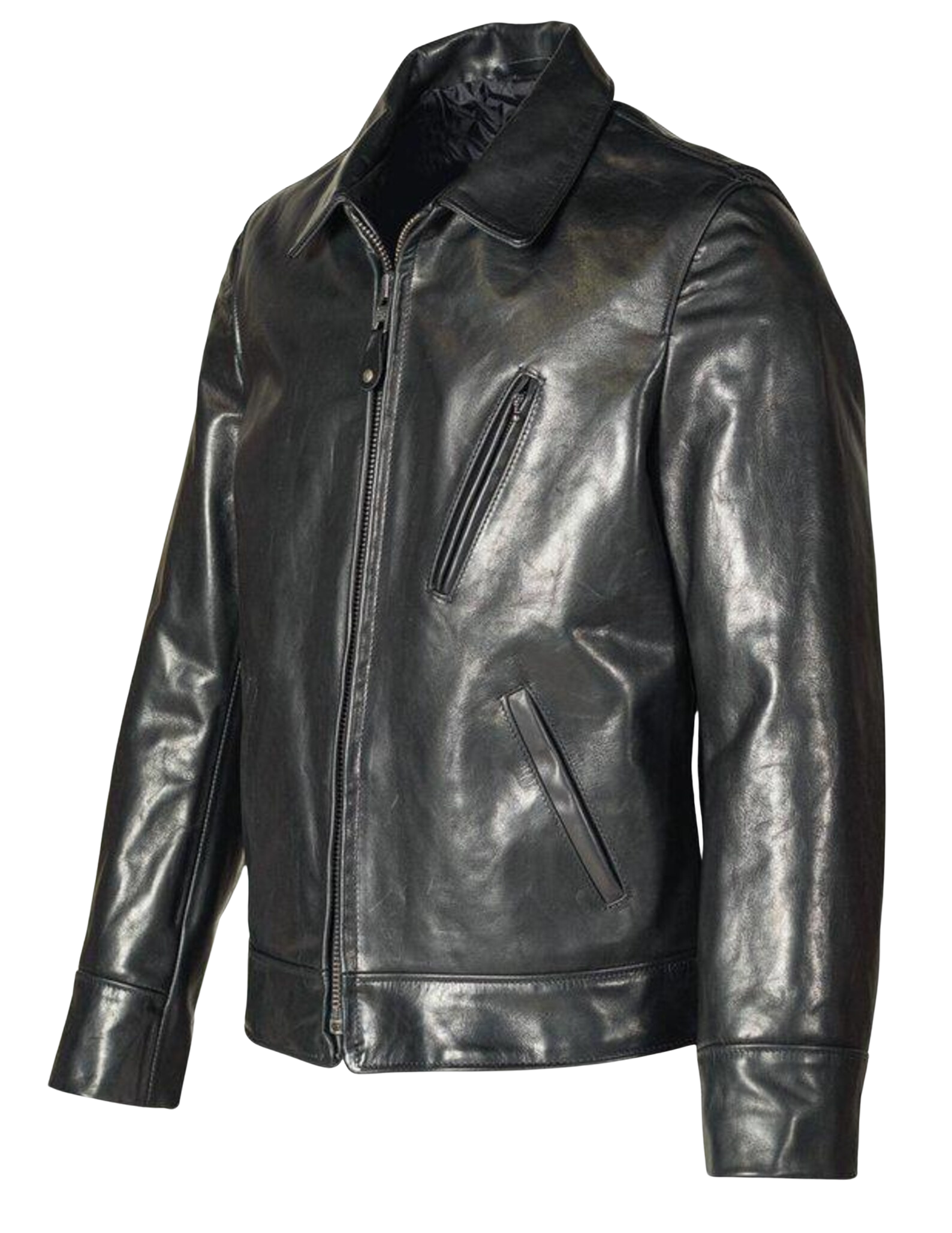 Black leather jacket 