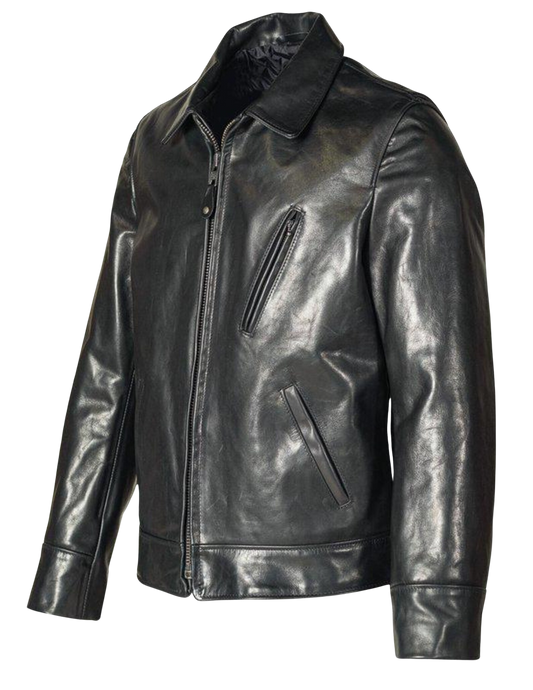 Black leather jacket 