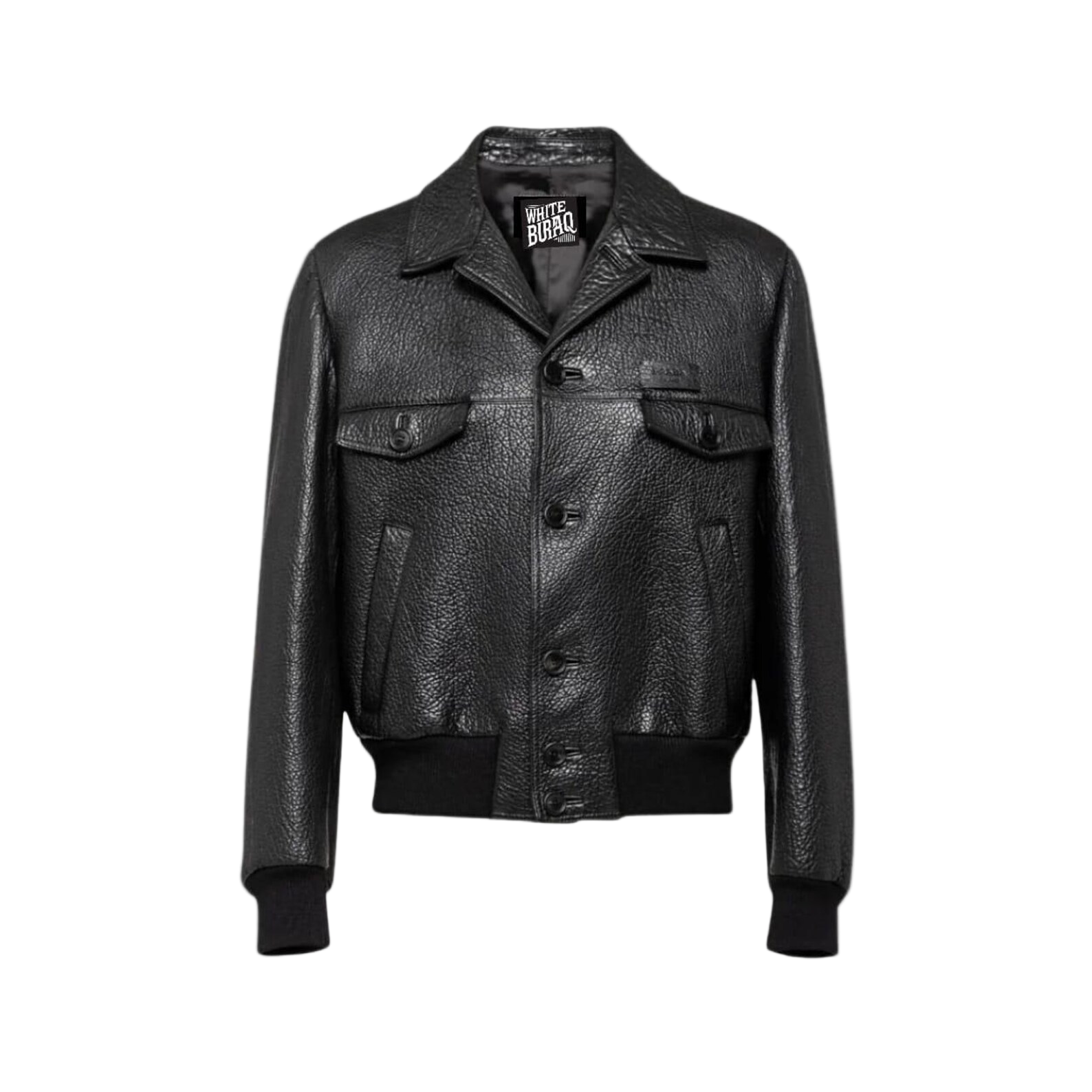 Black leather jacket 