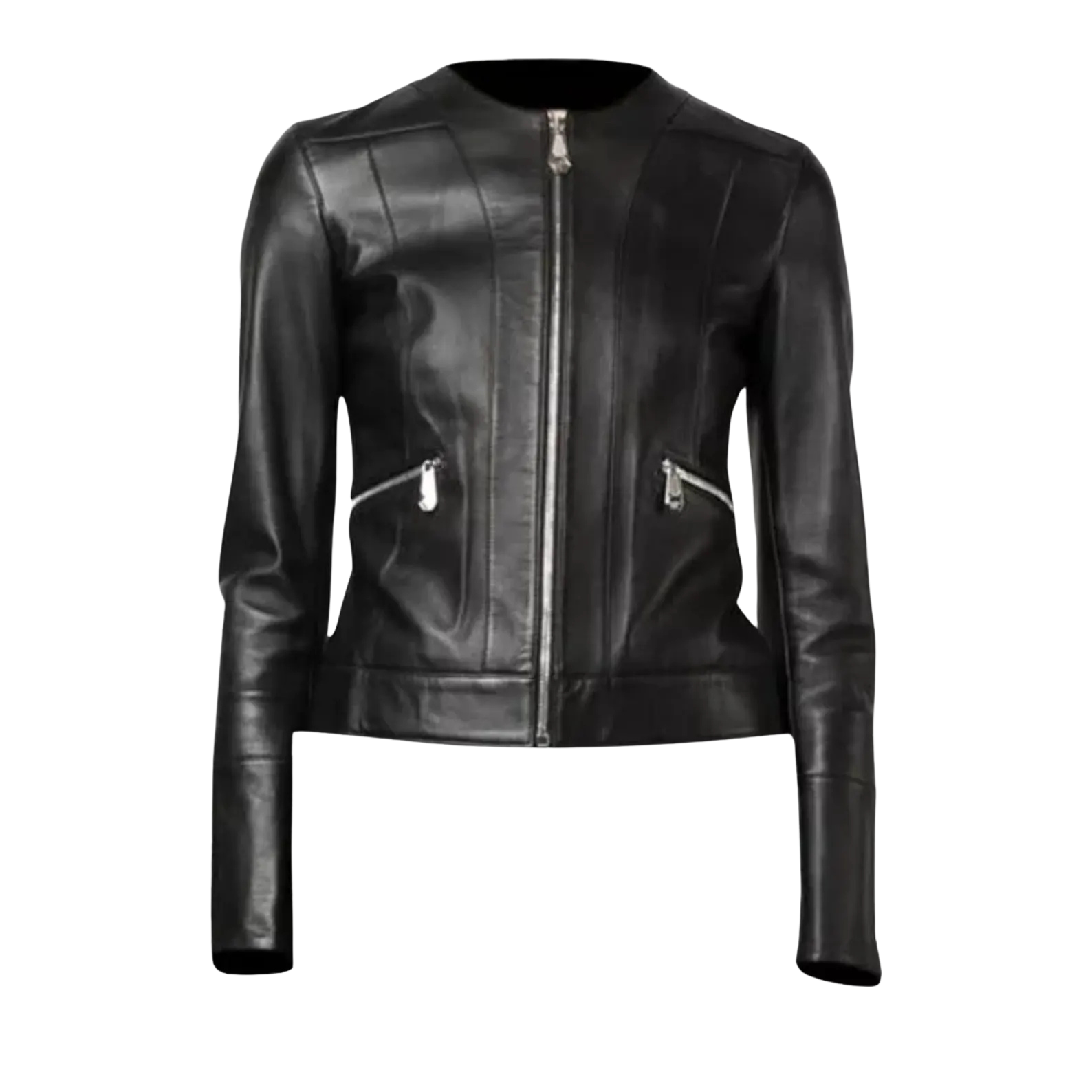 Black leather jacket 