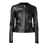Black leather jacket 