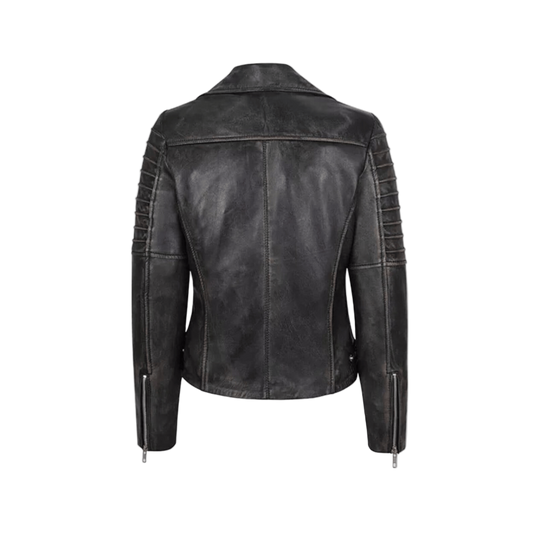 Black leather jacket 