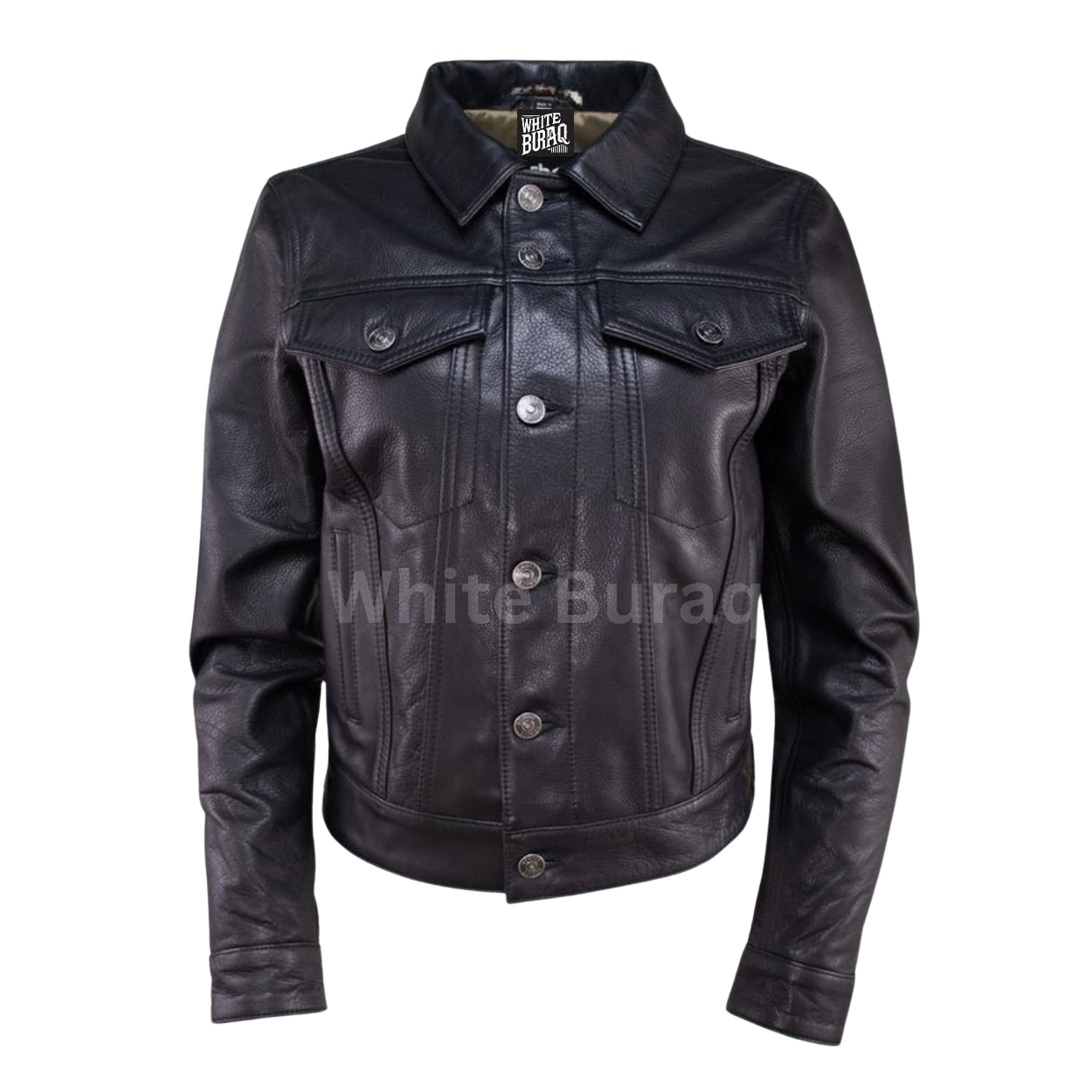 Black leather jacket 