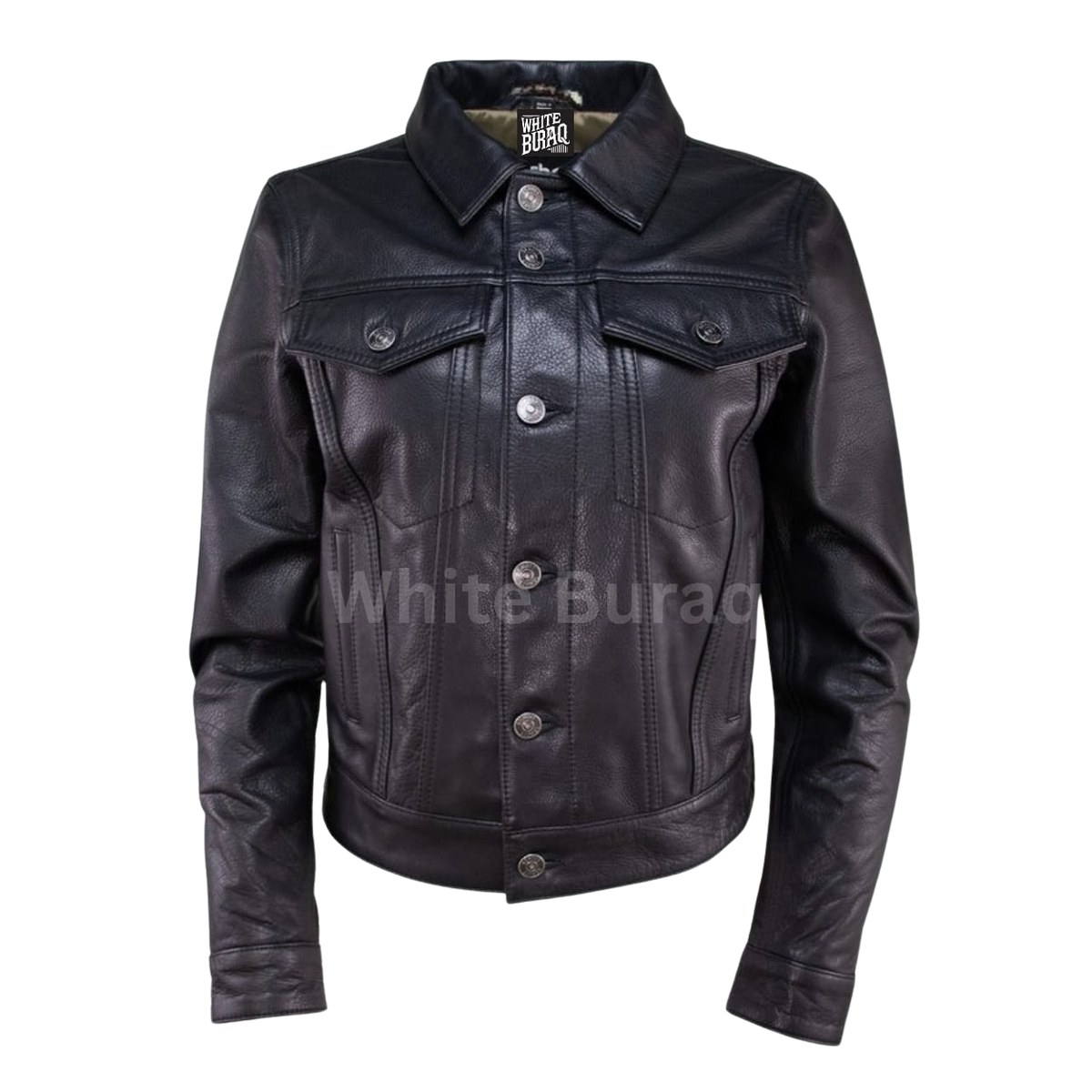 Black leather jacket 