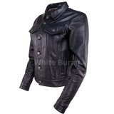 Black leather jacket 