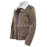 Brown leather jacket 