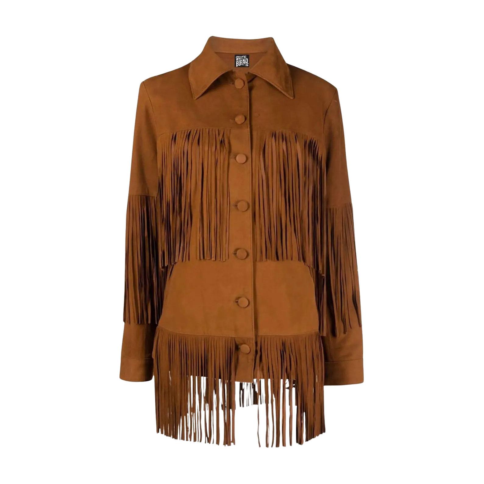 Brown fringed jacket 