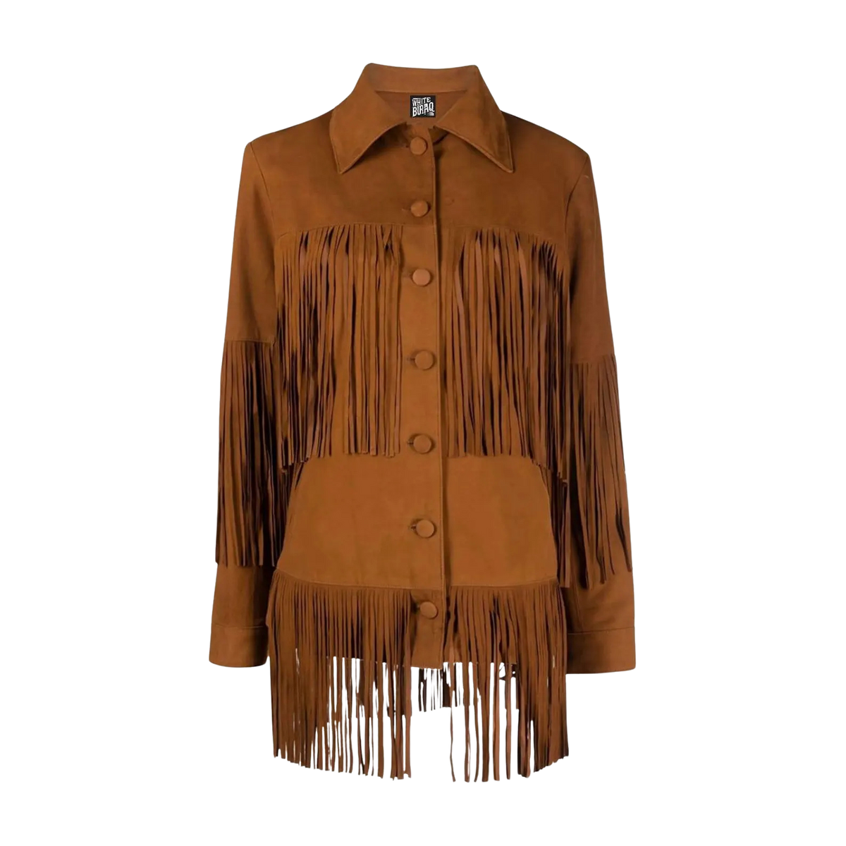 Brown fringed jacket 
