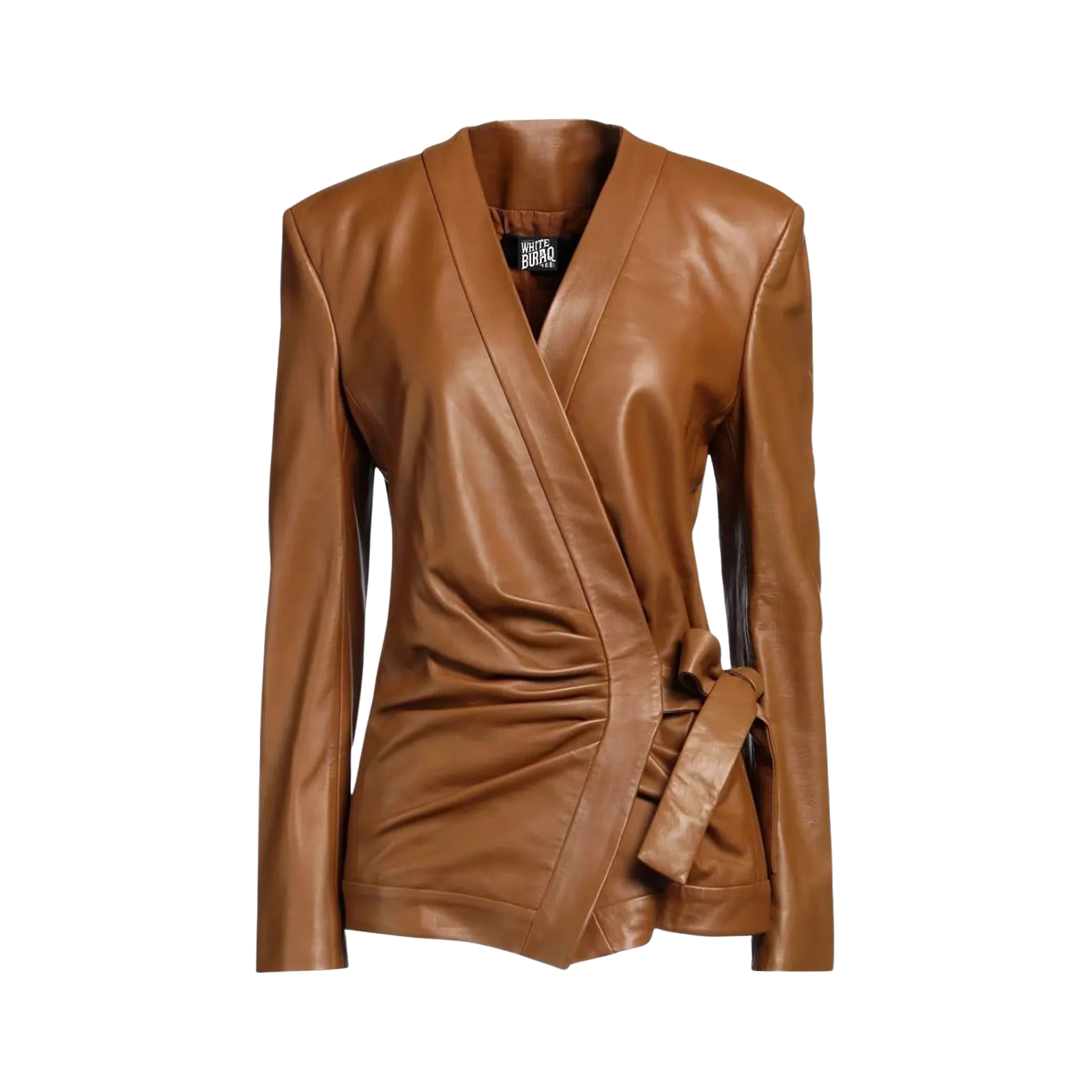 Brown leather jacket 