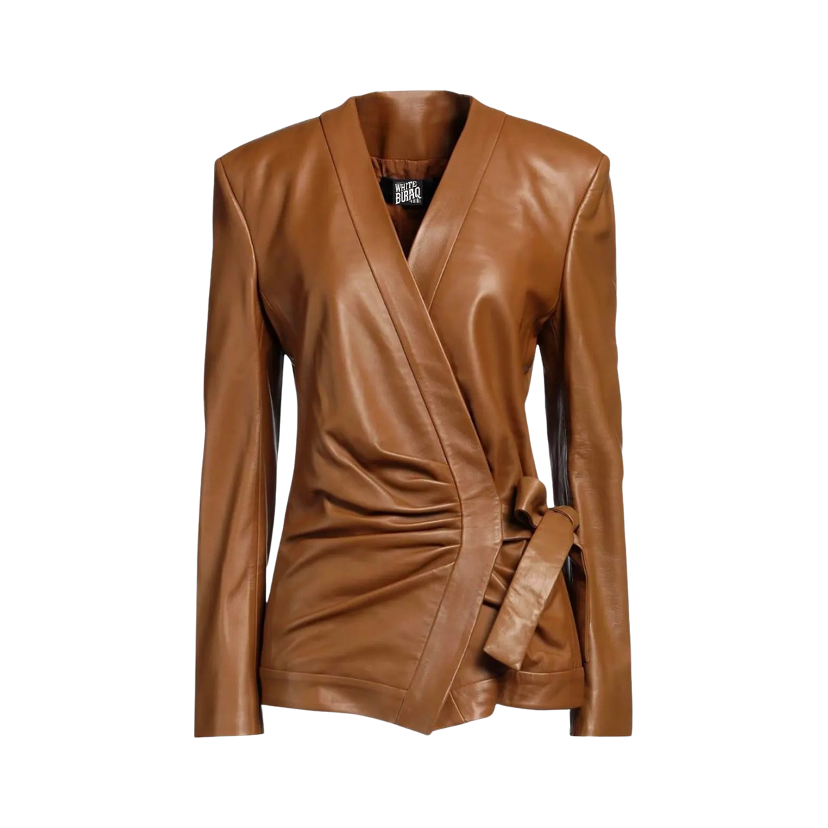 Brown leather jacket 