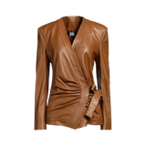 Brown leather jacket 