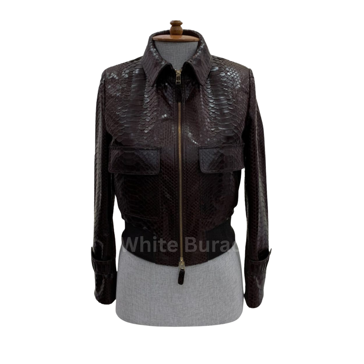 Dark brown leather jacket 