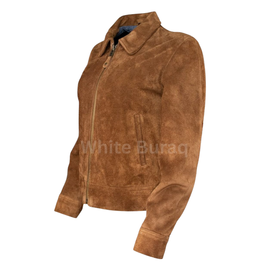 Brown suede jacket 
