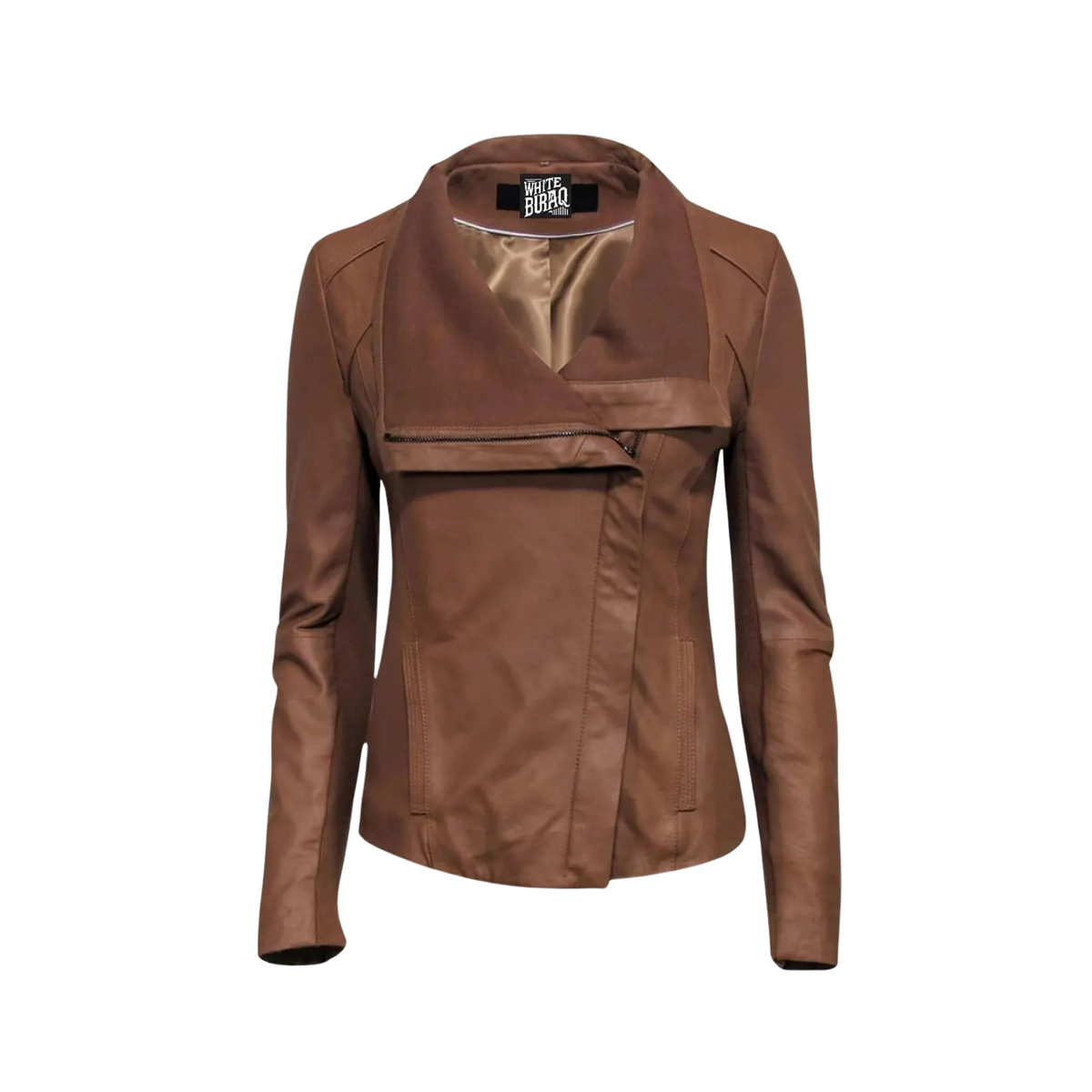 Brown leather jacket 