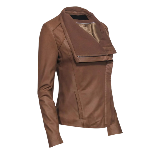 Brown leather jacket
