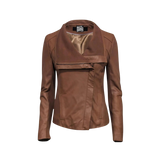 Brown leather jacket 