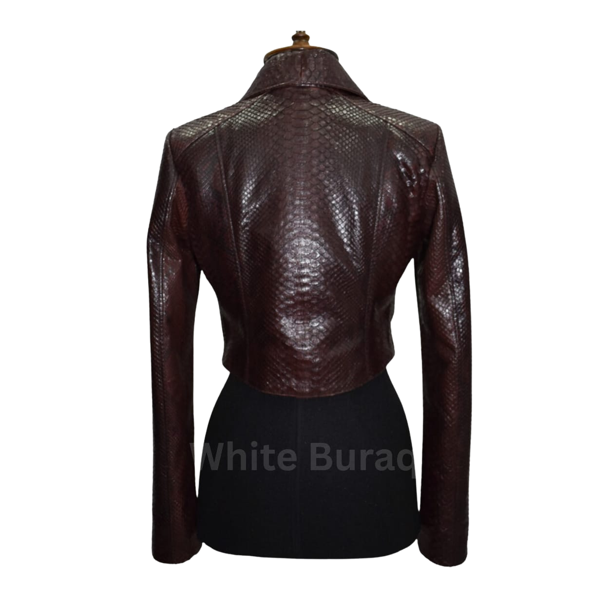 Brown leather jacket on a mannequin 