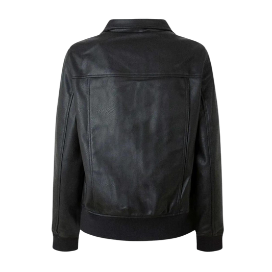 Black leather jacket 