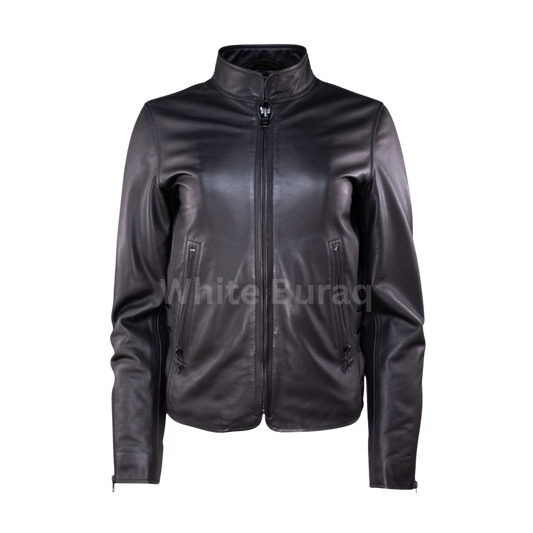 Black leather jacket 