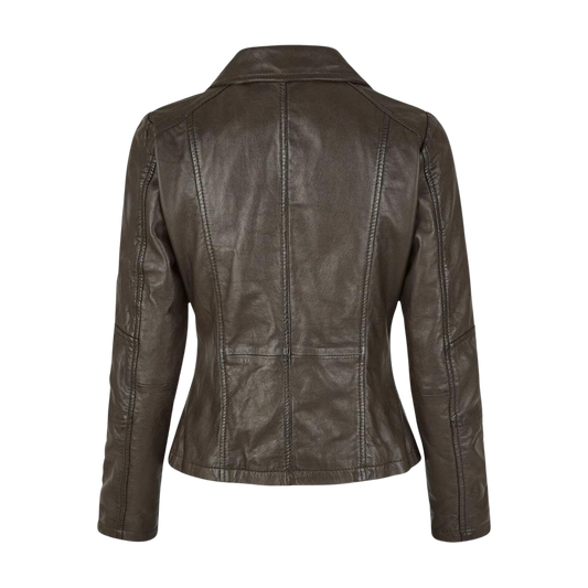 Brown leather jacket 