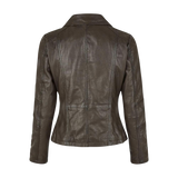 Brown leather jacket 